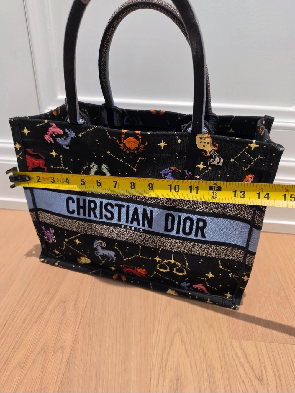 Dior Black Zodiac Embroidered Book Tote - Picture 10 of 12